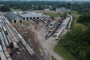 Aerial view of Bucyrus Railcar Services in Ohio Aerial view of Bucyrus Railcar Services in Ohio